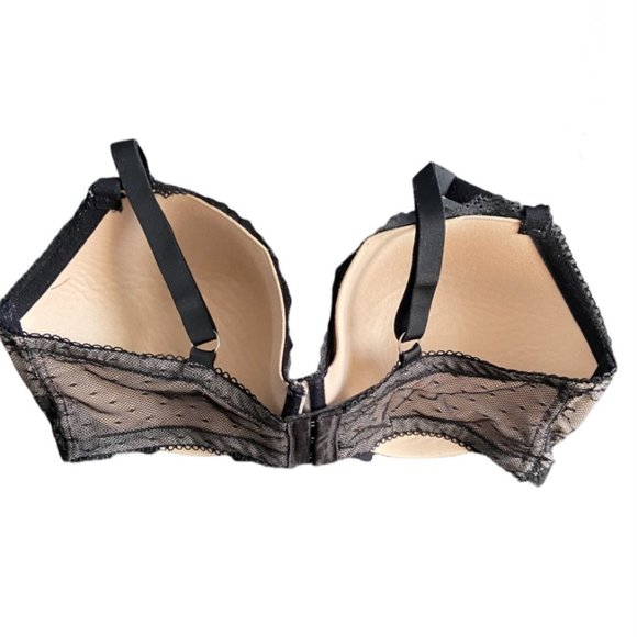 Victoria's Secret Dream Angels, lined demi bra, nude with black lace 38DDD - Picture 4 of 8